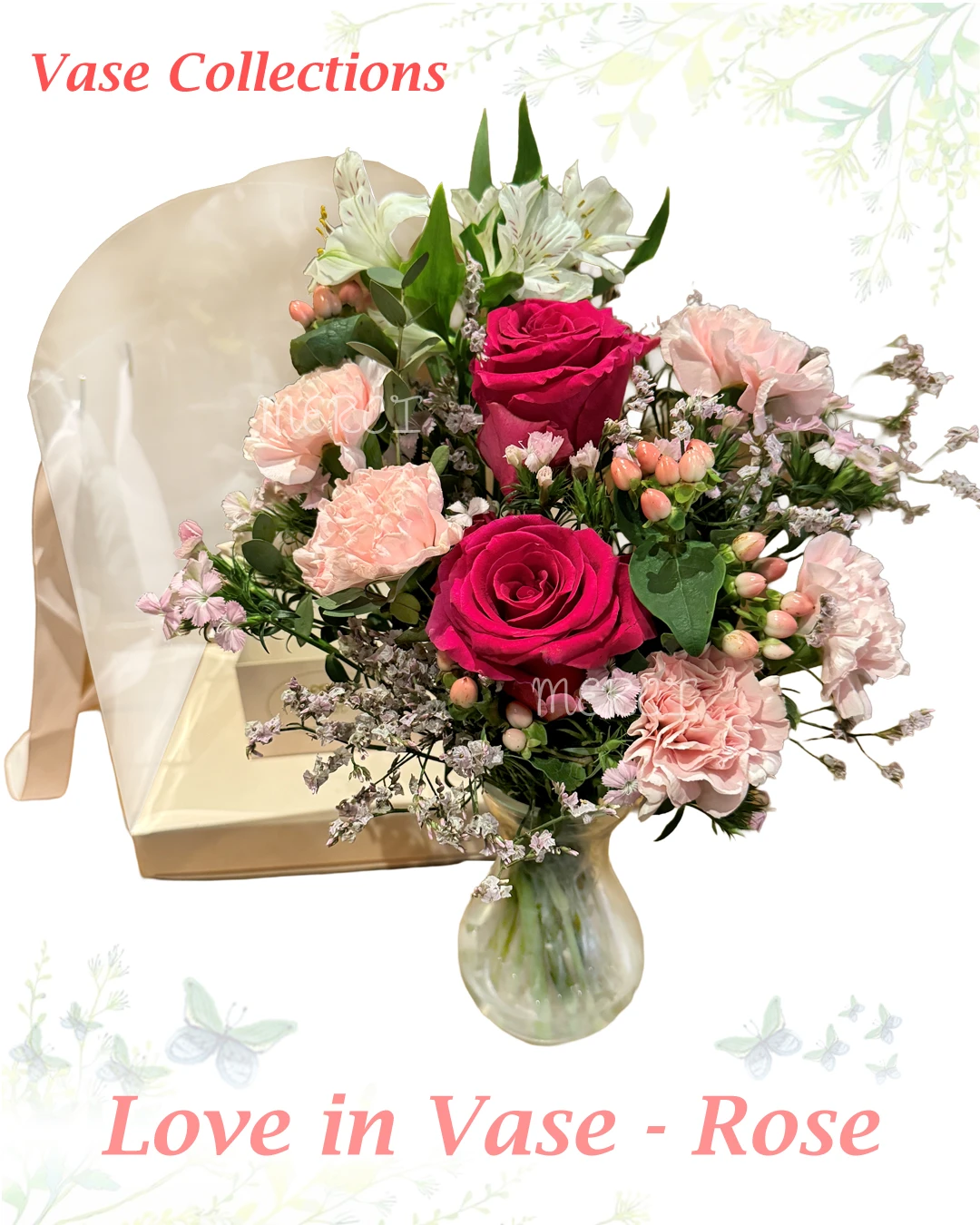Love in Vase - Rose